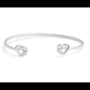 Kate Spade Loves Me Knot Cuff Bracelet in Silver